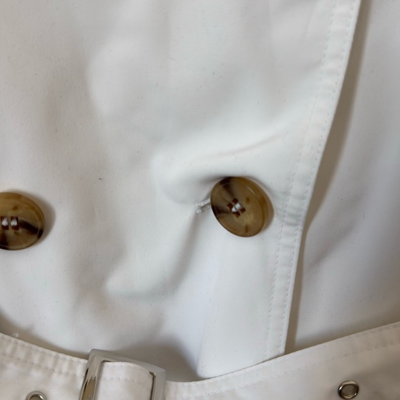 London Fog Women's Snow White Trench Coat - Picture 10 of 10